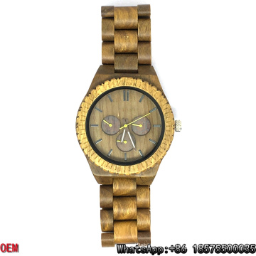 Top-Quality Green Sandalwood Watch Quartz Watches Hl03